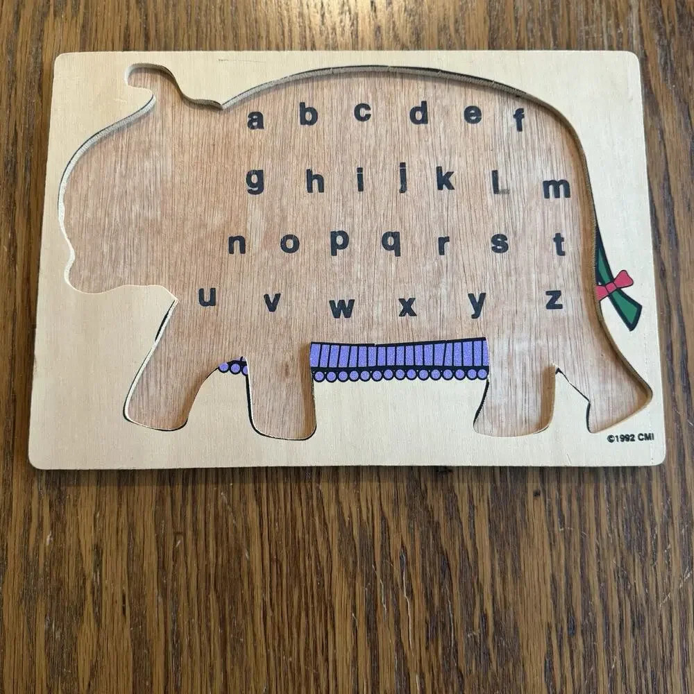 VTG Chadwick Miller 2 Wooden Puzzles Counting Alphabet Learning Non Toxic Paint